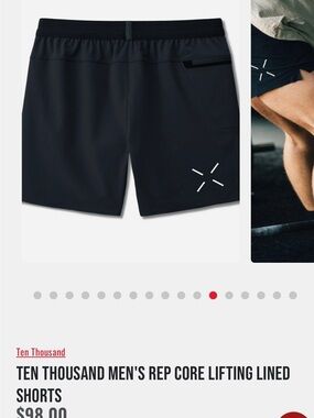 Ten Thousand Men's Rep Core Lifting Lined Shorts - Black size medium